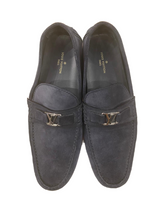 Louis Vuitton Dark Grey Suede Loafers